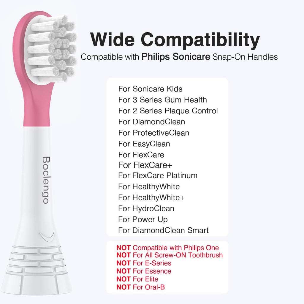 Kids Toothbrush Heads for Philips Sonicare Kids Replacement Heads, for Phillips Sonic Care Kid Small Brush HX6032/94, HX6340,HX6350,HX6320,Soft Compact Brush Head for 3-7 Child,6 Pcs Pink