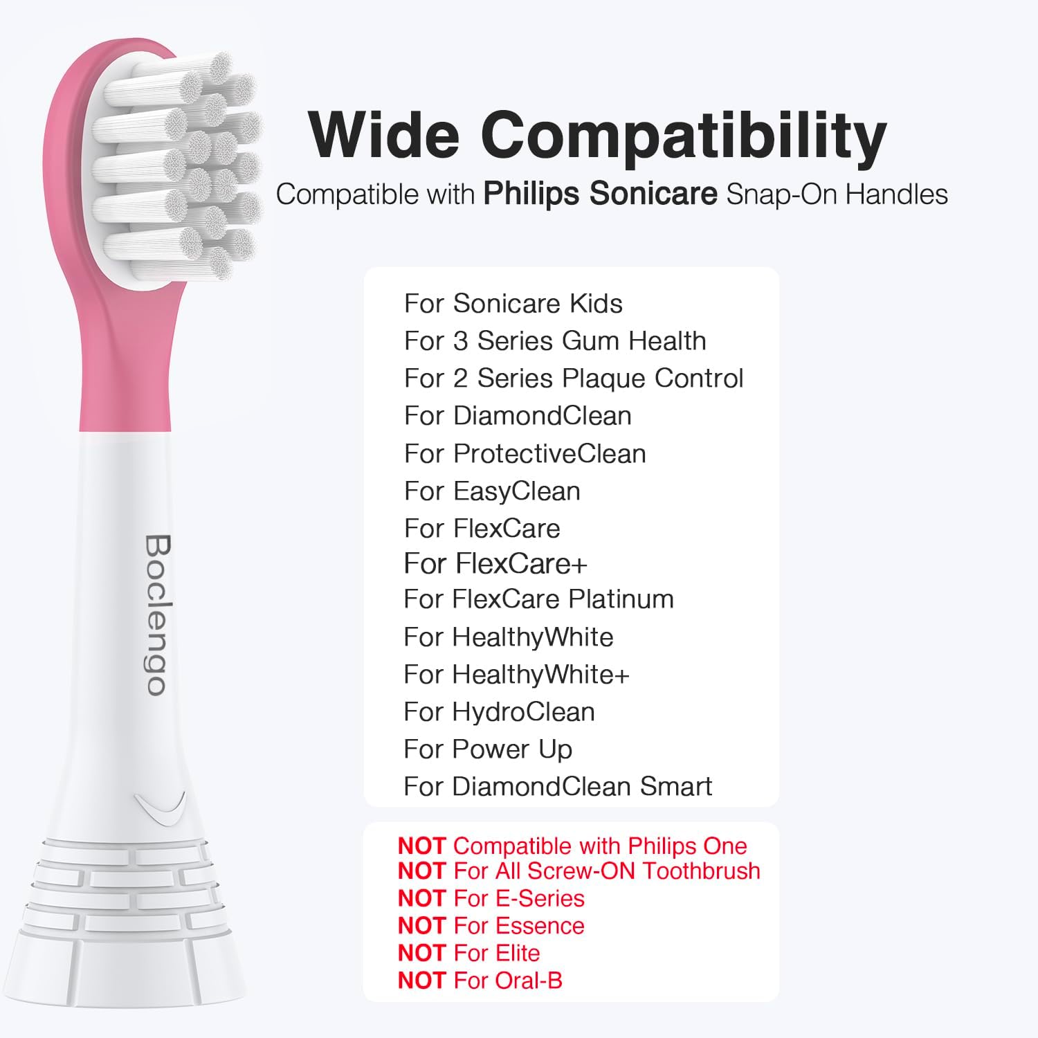 Kids Toothbrush Heads for Philips Sonicare Kids Replacement Heads, for Phillips Sonic Care Kid Small Brush HX6032/94, HX6340,HX6350,HX6320,Soft Compact Brush Head for 3-7 Child,6 Pcs Pink