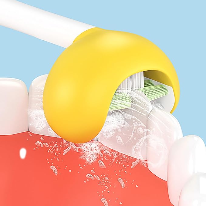 2 Pieces 3 Sided Toddler Toothbrush, Three Bristles for Kids Toothbrush, Autism Soft Bristles,Soft and Gentle for Complete Tooth and Gum Care (C3（Blue+Yellow） Kids)