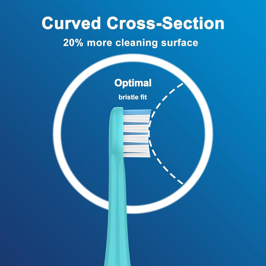 Kids Replacement Heads Compatible with Philips Sonicare Kids Electric Toothbrush, Extra Soft Bristles, Mini Replacement Brush Heads for Ages 3 to 12, Sensitive Toothbrush Heads, Pack of 8,