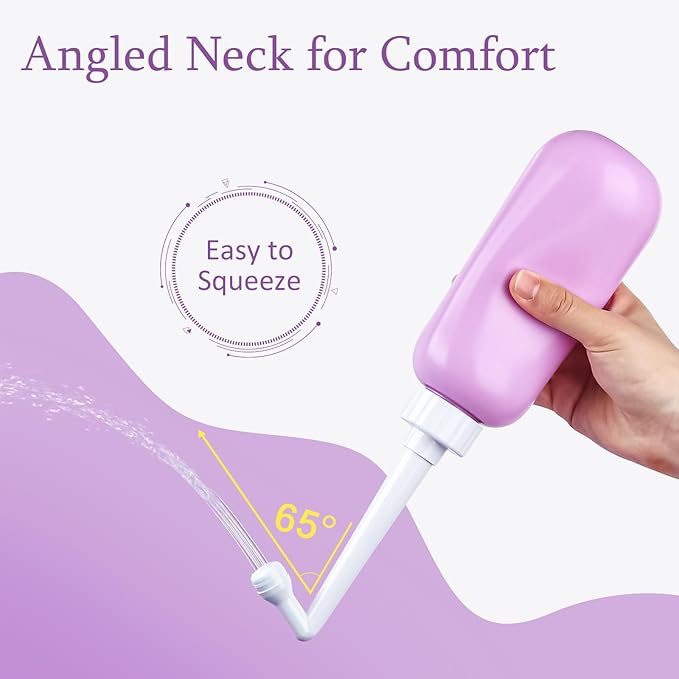 Portable Bidet Travel Large Capacity 450ml(15oz) Personal Toilet Handheld Purple