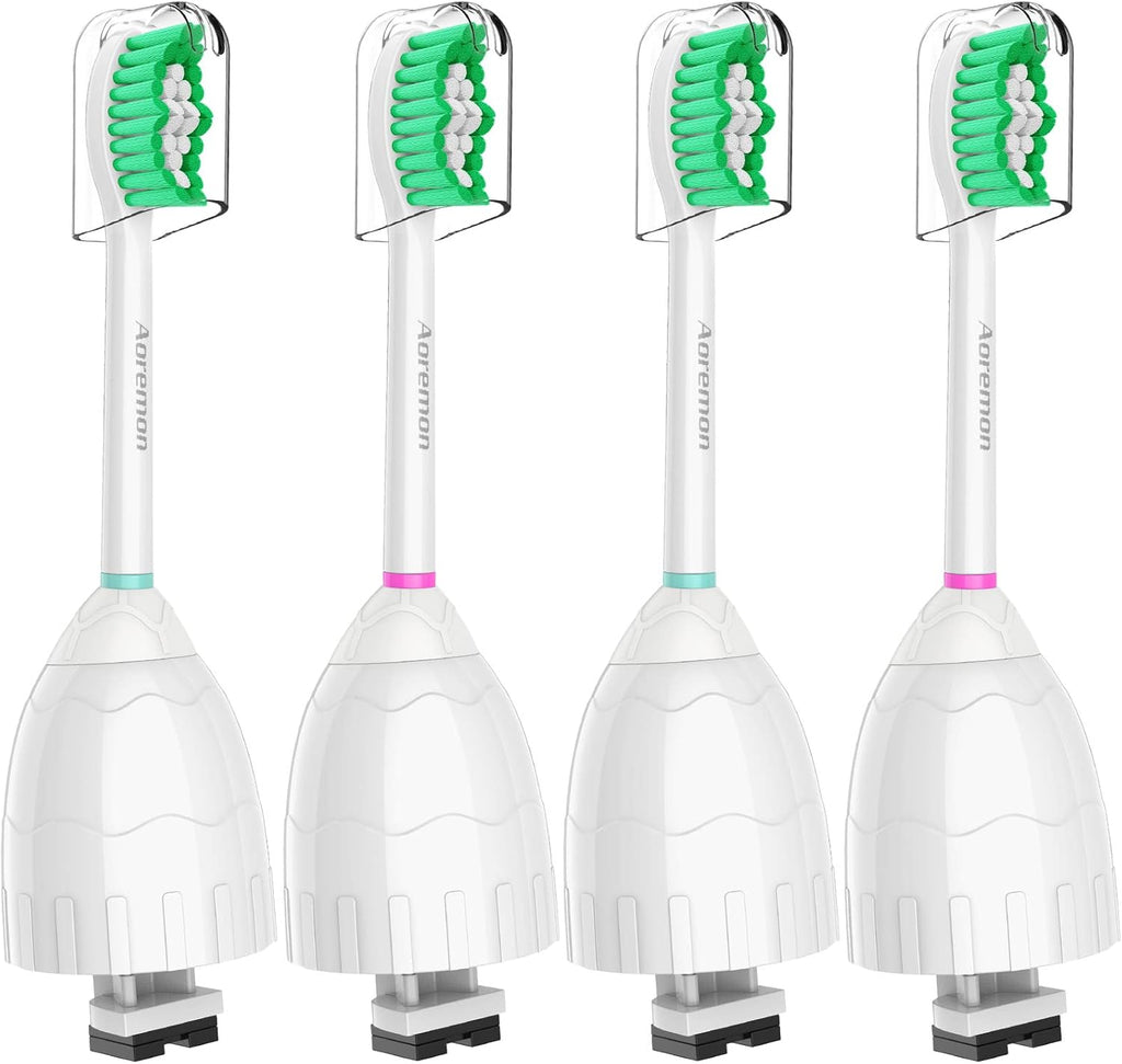 Aoremon Replacement Heads for Philips Sonicare e-Series HX7022/66-Replacement Brush Heads fit Sonicare Eseries Essence Xtreme Elite Advance and CleanCare Electric Toothbrush Model