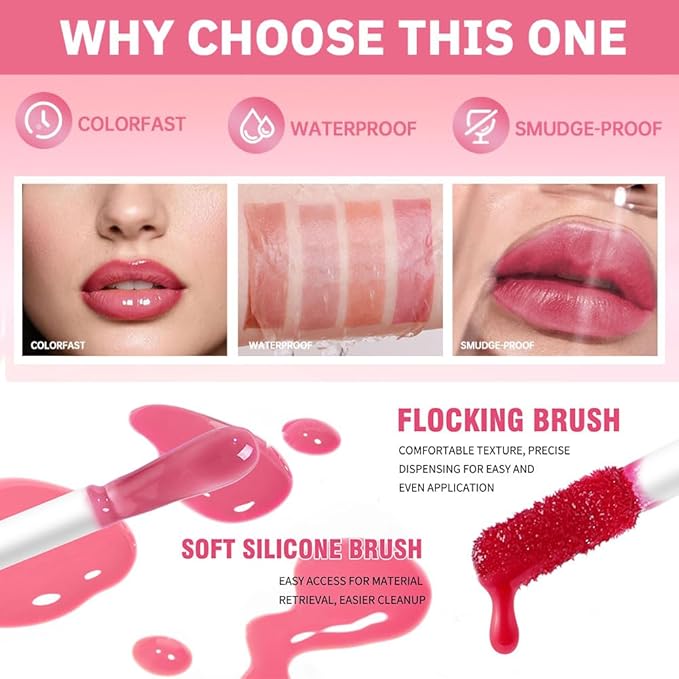 Dual-Ended Peel Off Lip Liner & Stain in Rose Petal Pink – Tattoo-Like Peel Off Lip Stain Liner + High Shine Hydrating Lip Tint, Long-Lasting Waterproof Smudge-Proof Duo for Plump Natural Pink Lips