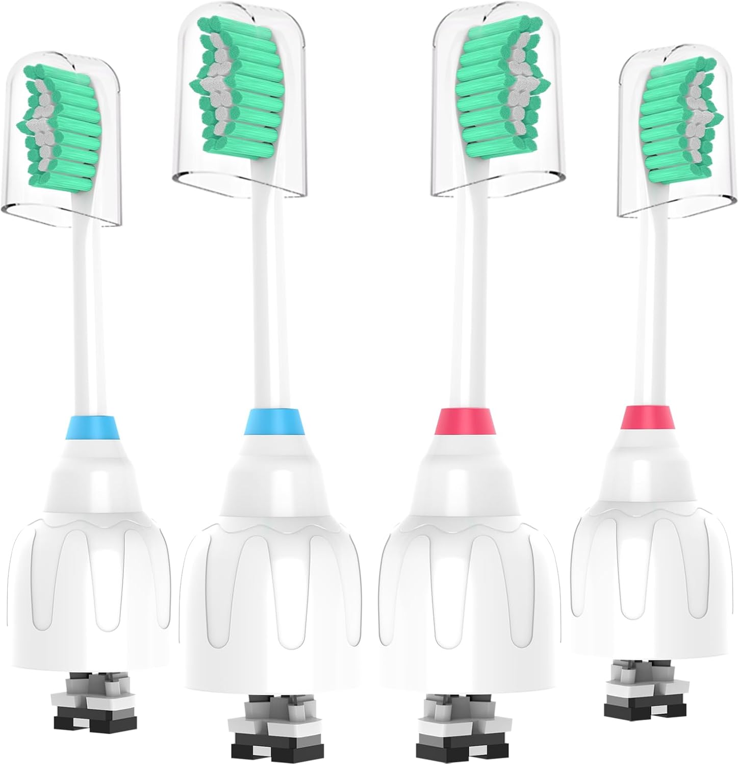 Replacement Toothbrush Heads for Philips Sonicare E Series,Compatible with Sonicare Essence, Elite, Advance, CleanCare Screw-on Electric Toothbrush HX7022/66 HX7023/64,HX7023/30,4 Pack with Caps ﻿