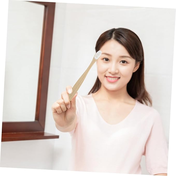 GANAZONO 5pcs Adult Toothbrushes Soft Bristles Gentle Sensitive Gums Lightweight Portable Minimalist Round-Head Design for Comfortable Daily Oral Care