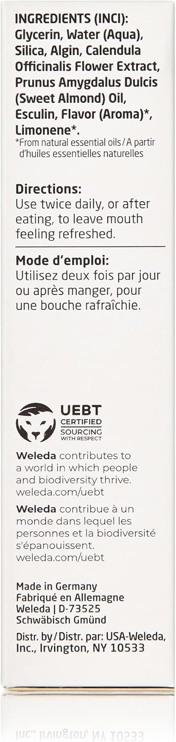 Weleda Oral Care Childrens Tooth Gel, 1.7 Fluid Ounce, Fluoride Free, Spearmint Flavor, Plant Rich Toothpaste with Calendula, Silica and Fennel