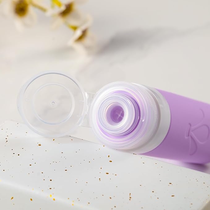 INSFIT Travel Bottles for Toiletries, TSA Approved 3oz Travel Size Containers, BPA Free Leak Proof Squeezable Silicone Tubes for Shampoo Conditioner Lotion Soap with Labels