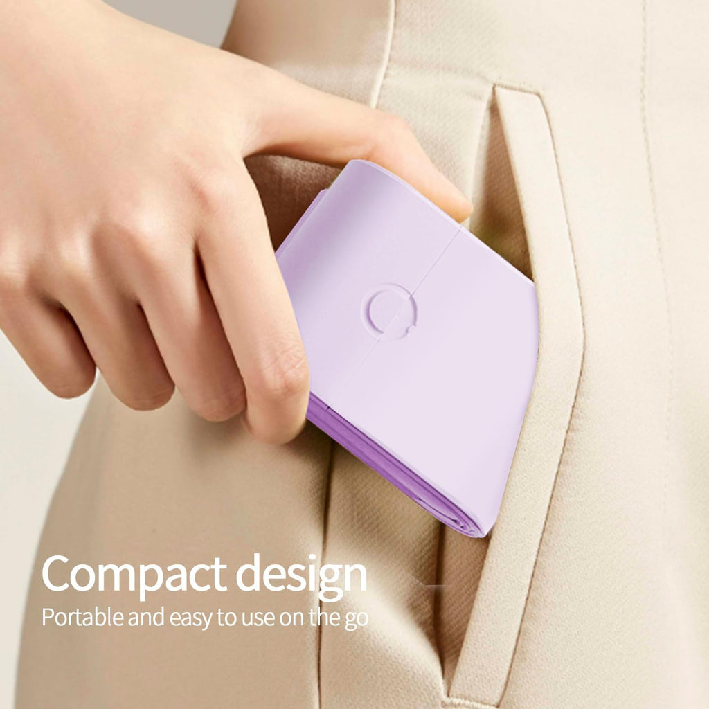 Generic Floss Dental Picks Travel Case 2 Box，104 Double Line Flosser Included-Mint-Flavored-Bilateral Storage Dental Floss Sticks and Toothpick Container,Oral Hygiene Essential., Purple