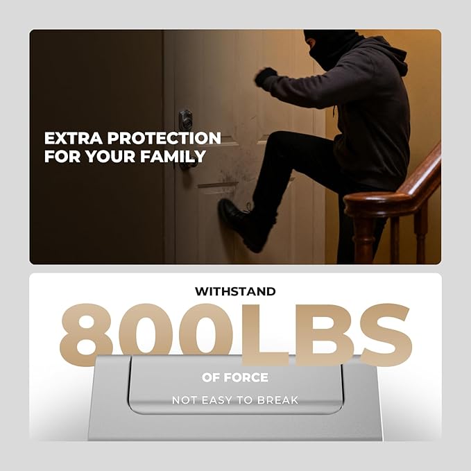 2Pack Home Security Door Reinforcement Lock Childproof, Door Locks for Kids Safety, Door Lock Latch Stopper for Front Door Inside Top of Door, Aluminum Construction Finish