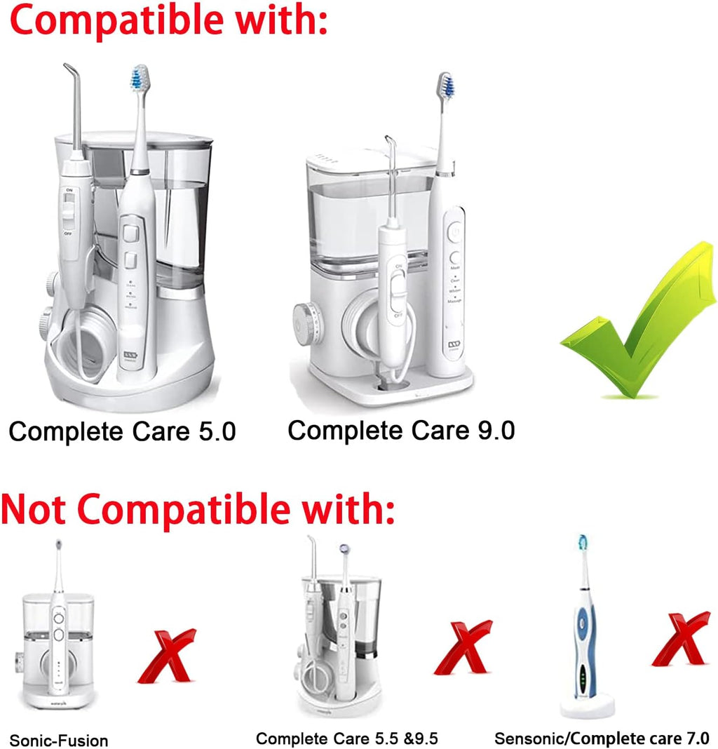 Replacement Toothbrush Heads Fits for Waterpik Complete Care 9.0 (CC-01), Care 5.0 (WP-862) Sonic Electric Tooth Brush Refill(8-pc), Pisonicleara