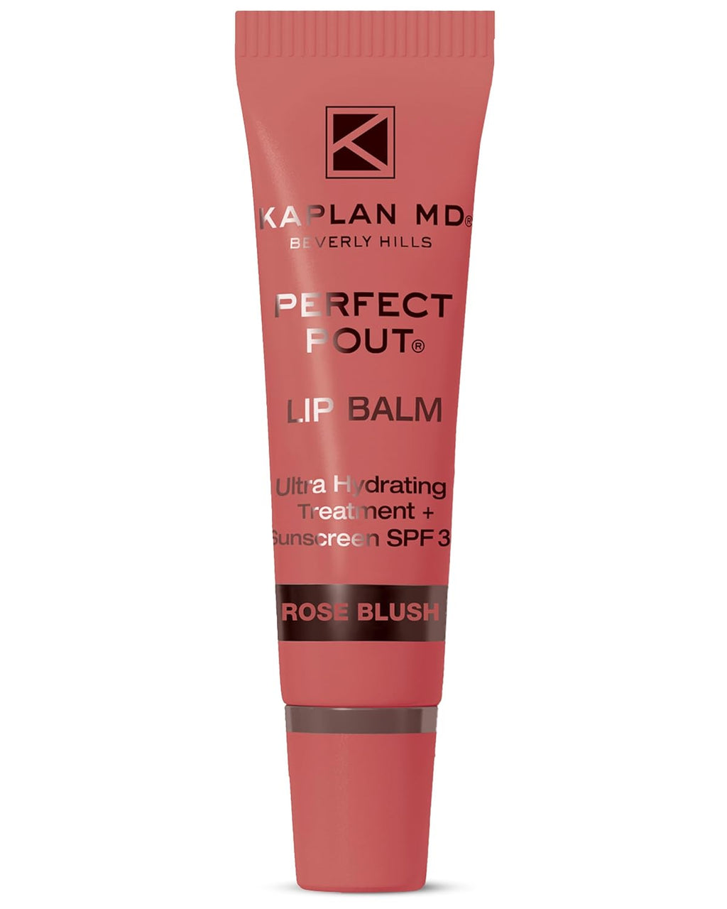 KAPLAN MD Perfect Pout SPF Lip Balm - Ultra Hydrating Lip Treatment for Dry, Chapped Lips - Sunscreen SPF 30 - Smooths Fine Lines - Glossy Finish - Non-Sticky Texture - Rose Blush