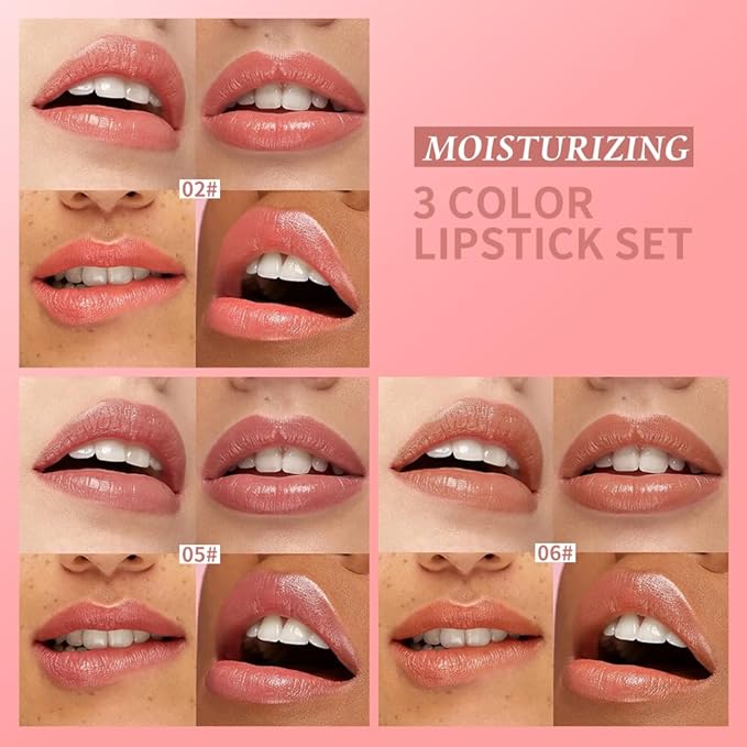 Lip Stain Hydrating High Shine – Lightweight Non-Sticky Glossy Lip Tint, Mirror Shine Moisturizing Lip Makeup for Plump & Full Lips, Long-Lasting Rich Color Lip Glaze, Soft Smooth Lip Gloss 02+05+06