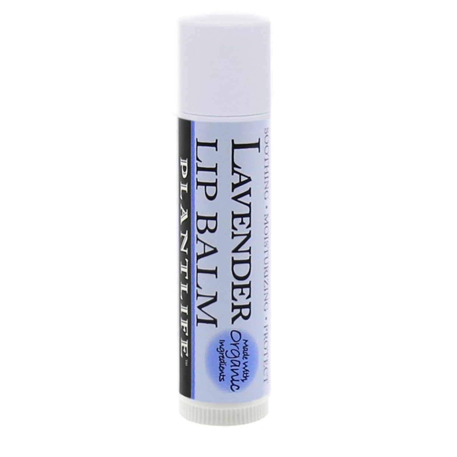 Plantlife Lavender Lip Balm - Organic Made with Beeswax, Calendula & Chamomile - Soothing Balm for Chapped Lips - Moisturize Lips & Works on Minor Cuts - Made in California