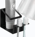Stainless Steel Toothbrush Holder Wall Mounted, 3 in 1 Toothbrush, Toothpaste and Cup Holder, Adhesive Toothbrush Organizer for Bathroom
