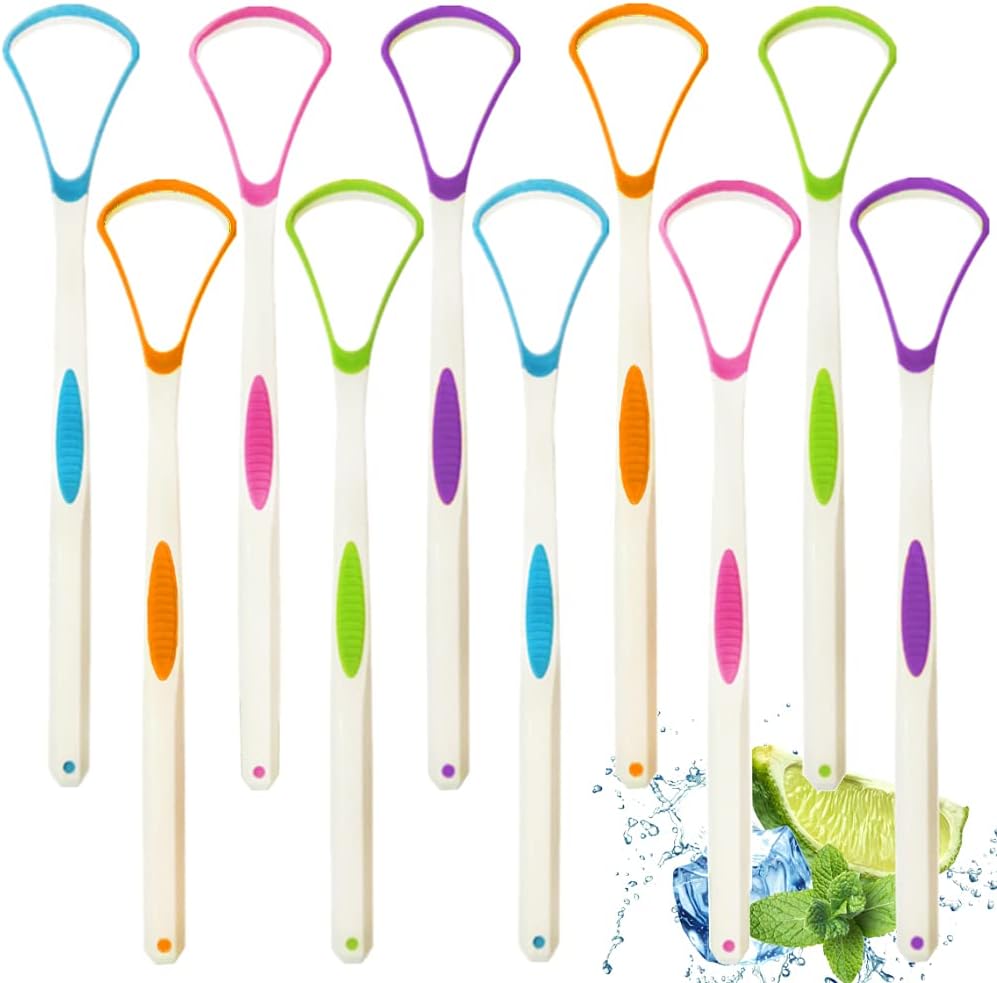 Tongue Scraper Cleaner 100% BPA Free Tongue Scrapers for Adults, Kids, Healthy Oral Care, Easy to Use, Help Fight Bad Breath