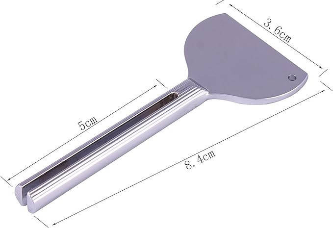 2pcs Tube Toothpaste Squeezer Keys, Metal Hair Dye Color Key Roller Dispenser Wringer Tool