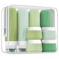 Travel Size Toiletries 10 Pack, TSA Approved 3oz & 1oz Silicone Refillable Containers with Clear Travel Bag