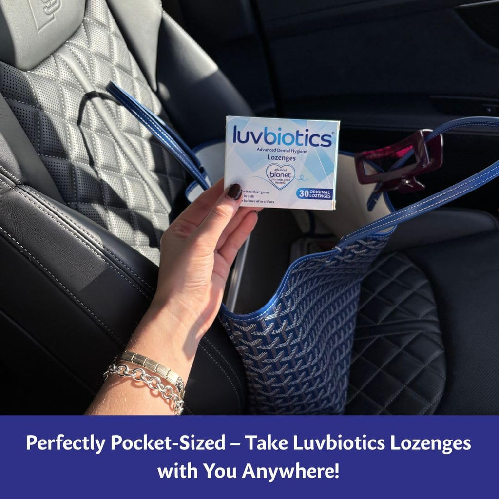 Luv Biotics Sugar Free Original Mint Lozenges with Oral Probiotics,Xylitol & Aloe Vera for Fresh Breath, Dry Mouth Relief, Gum Health & Oral Microbiome Support – 30 Lozenges