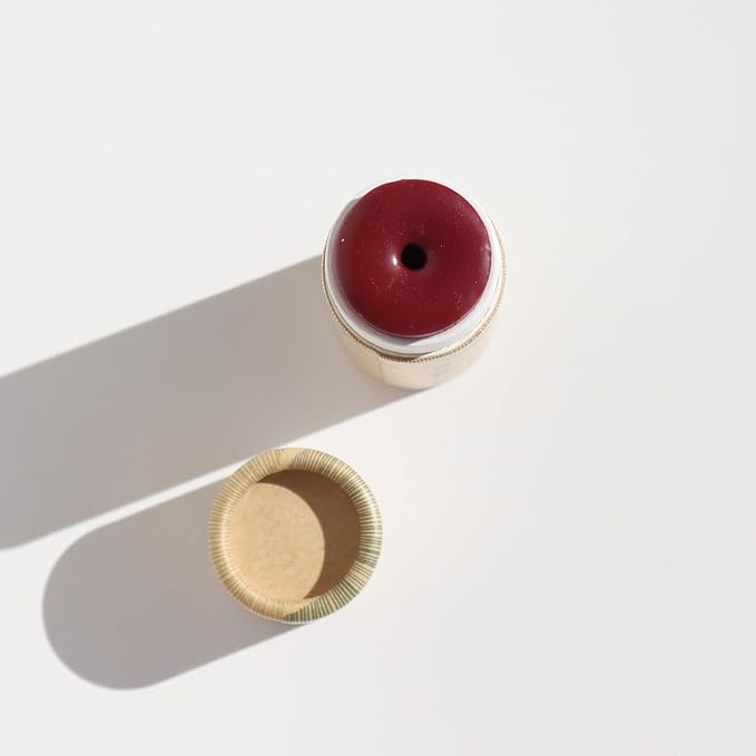 Organic Lip Stain, Zero-Waste Vegan Lip Stain in Fig, Pomegranate or Guava .30 oz / 8.45 g Long Lasting, Toxic Free, (Fig)