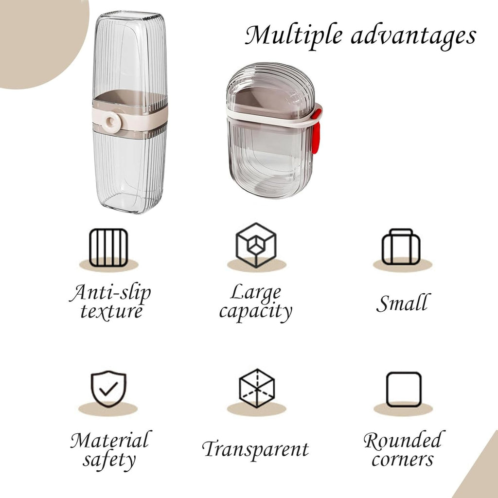 Toothbrush Travel Case, Portable Travel Box with Sealed Lid Design, Soap Container for Traveling, Portable Bar Soap Case for Shower Bath Bathroom Household Supplies