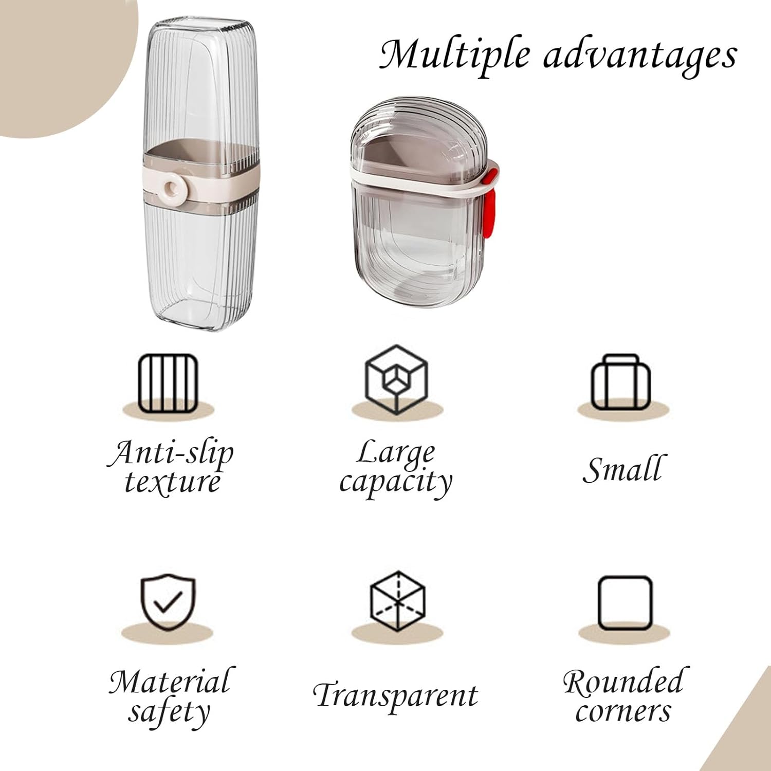 Toothbrush Travel Case, Portable Travel Box with Sealed Lid Design, Soap Container for Traveling, Portable Bar Soap Case for Shower Bath Bathroom Household Supplies