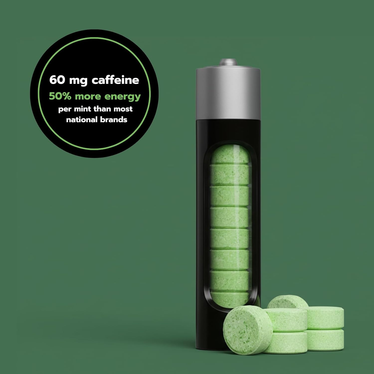 Rally Caffeine Mints, 60 Milligram, Instant Energy, Fresh Breath, Caffeinated, 0 Sugar, Natural Peppermint, Cinnamon, Wintergreen Variety Pack (3 Packs, 30 Mints)