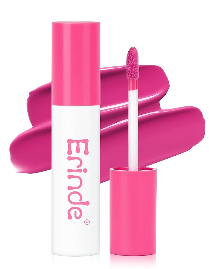 Erinde Lips Staining Lip Oil, Glossy Lip Stain, Long-Lasting Lightweight Lip Staining Oil, Moisturizing Plumping Hydrating Glossy Lip Tint, Vegan & Cruelty-Free, 09