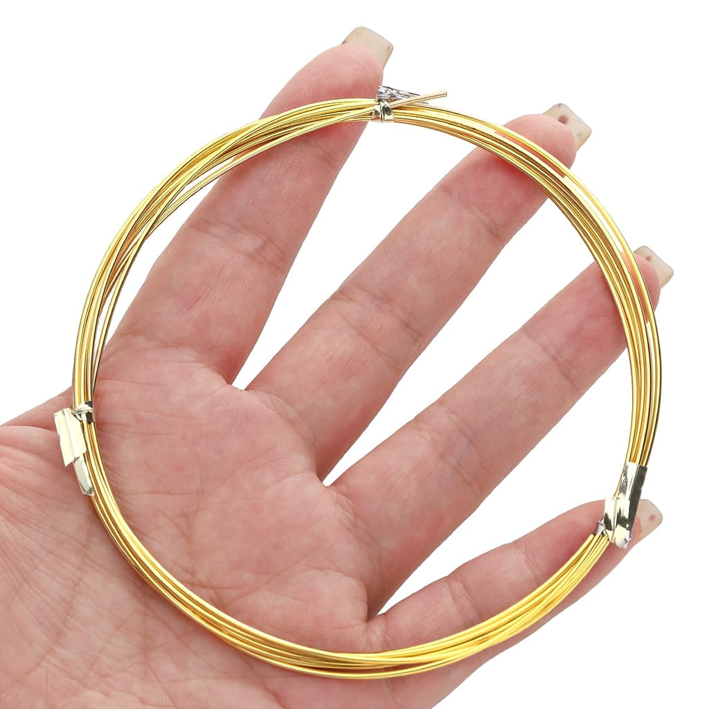 14K Gold Plated Wire 1.0mm 2 Meters Bead Cord for Bracelet Necklace Charm Beading Jewelry Making Findings