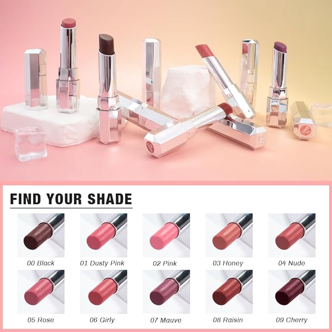 Honey Lipstick Tinted Lip Balm - Shine Moisturizing Lipstick for Women, Natural Nourishing Hydrating Lip Color Gloss Stain for Dry Lips, Tint Sheer Lightweight Makeup, Vegan - 1Pc #03 Honey