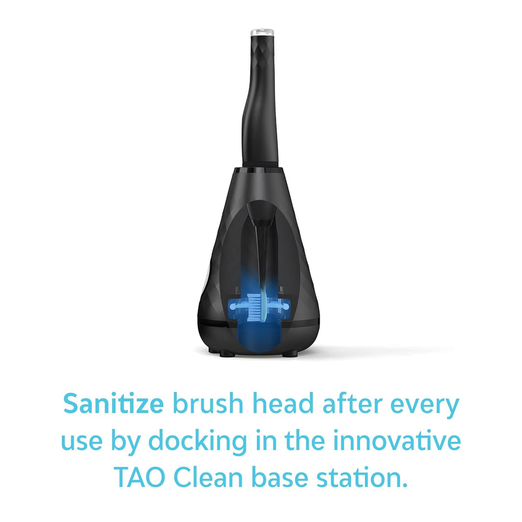 TAO Clean Umma Diamond Sonic Toothbrush Replacement Heads (3-Pack) – Replacement Heads for the TAO Clean Electric Toothbrush and Docking Station, Black