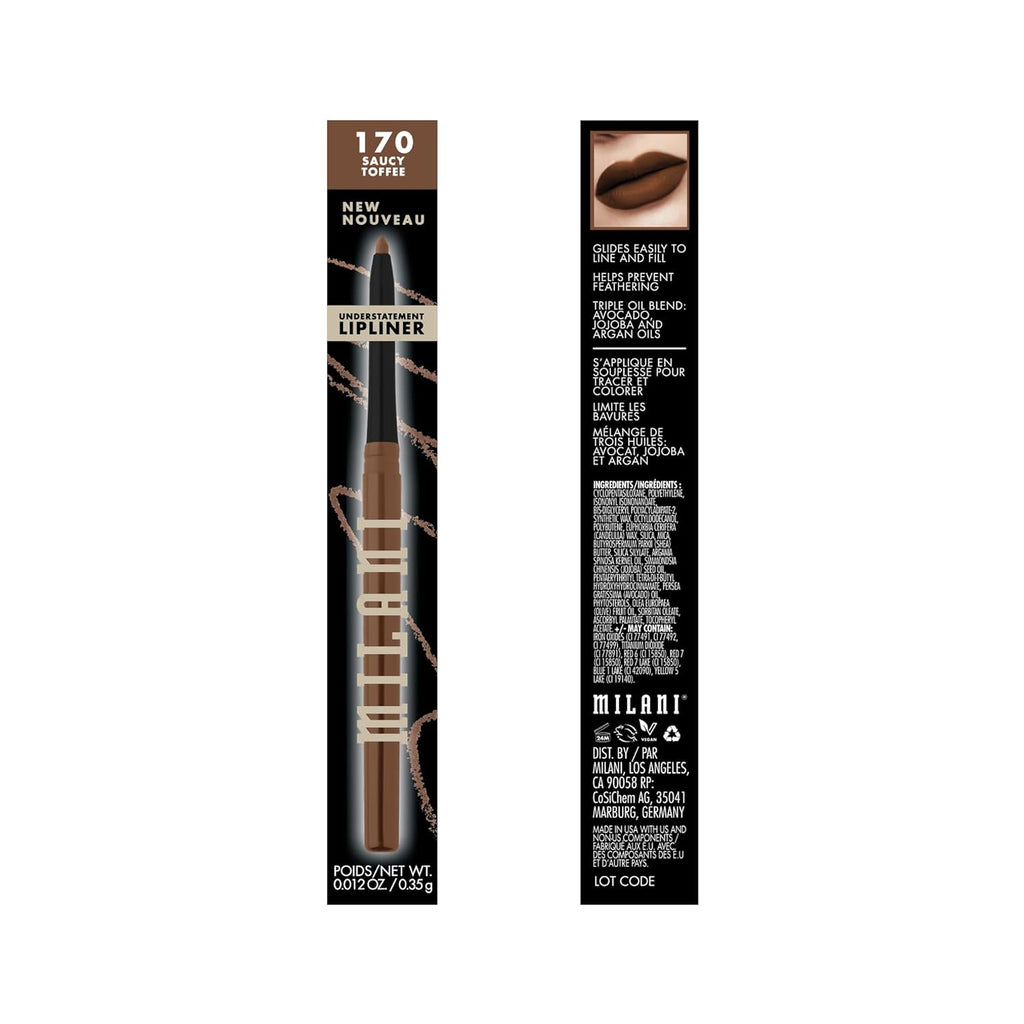 Milani Understatement Lipliner Pencil - Highly Pigmented Retractable Soft Lip Liner Pencil, Easy to Use Lip Makeup