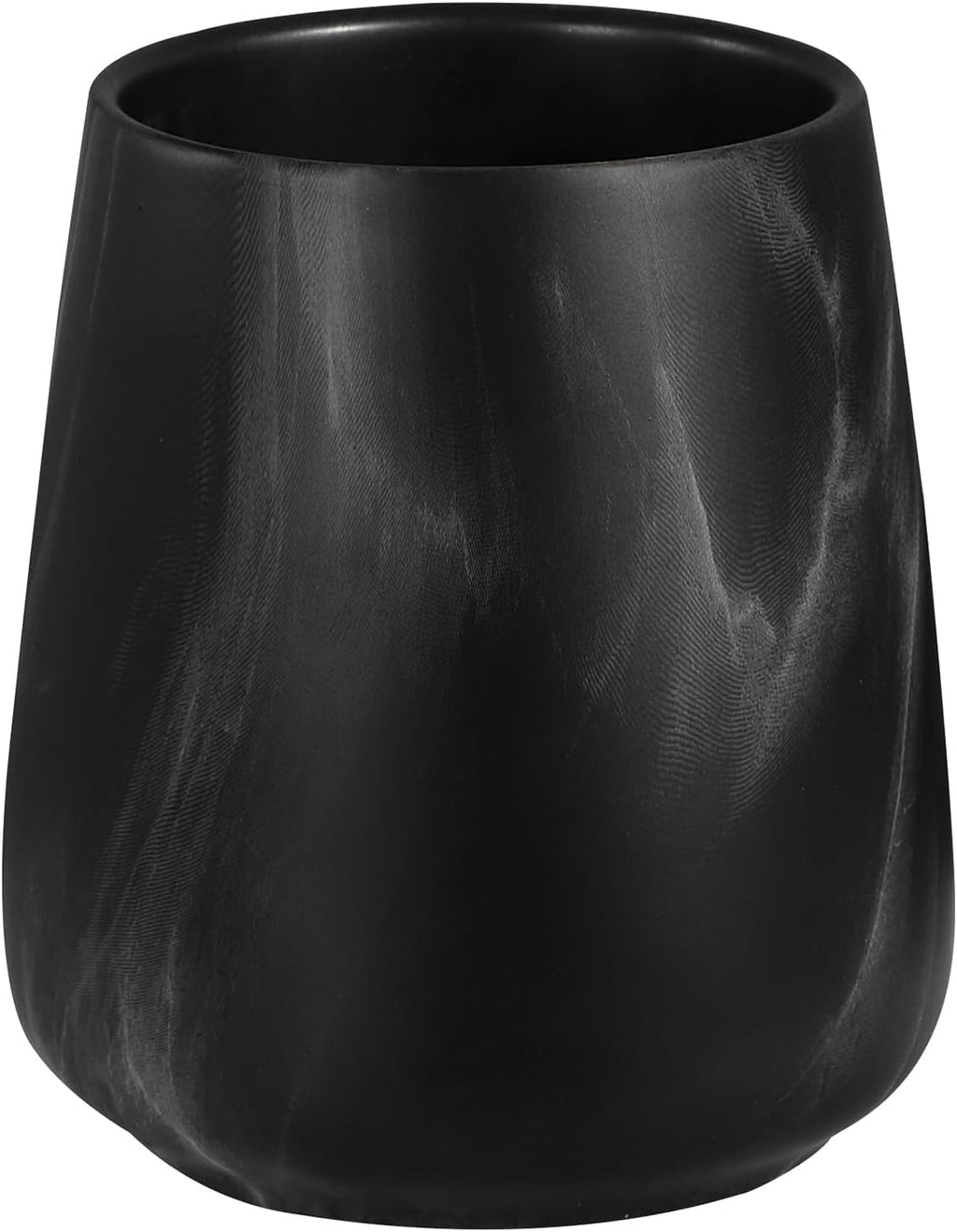 Marble Black Toothbrush Holder for Bathroom - Ceramic Tooth Brushing Holders, Toothbrush Cup, Toothpaste Organizer for Bathroom Countertop, Makeup Brush Holder, Pen Holder for Home Desktop Storage