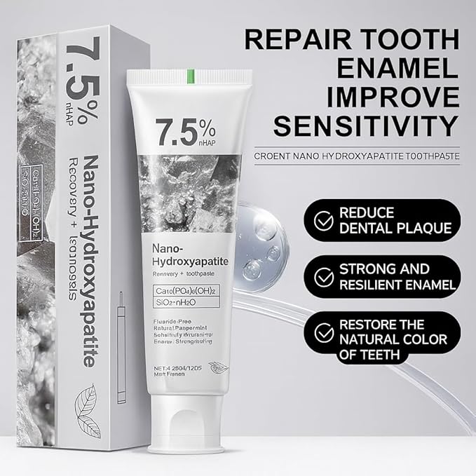 2-Pack Probiotic Whitening Toothpaste Fluoride-Free with Hydroxyapatite for Enamel Repair, Fresh Breath, Stain Removal & Gum Health – Natural Oral Care for Sensitive Teeth