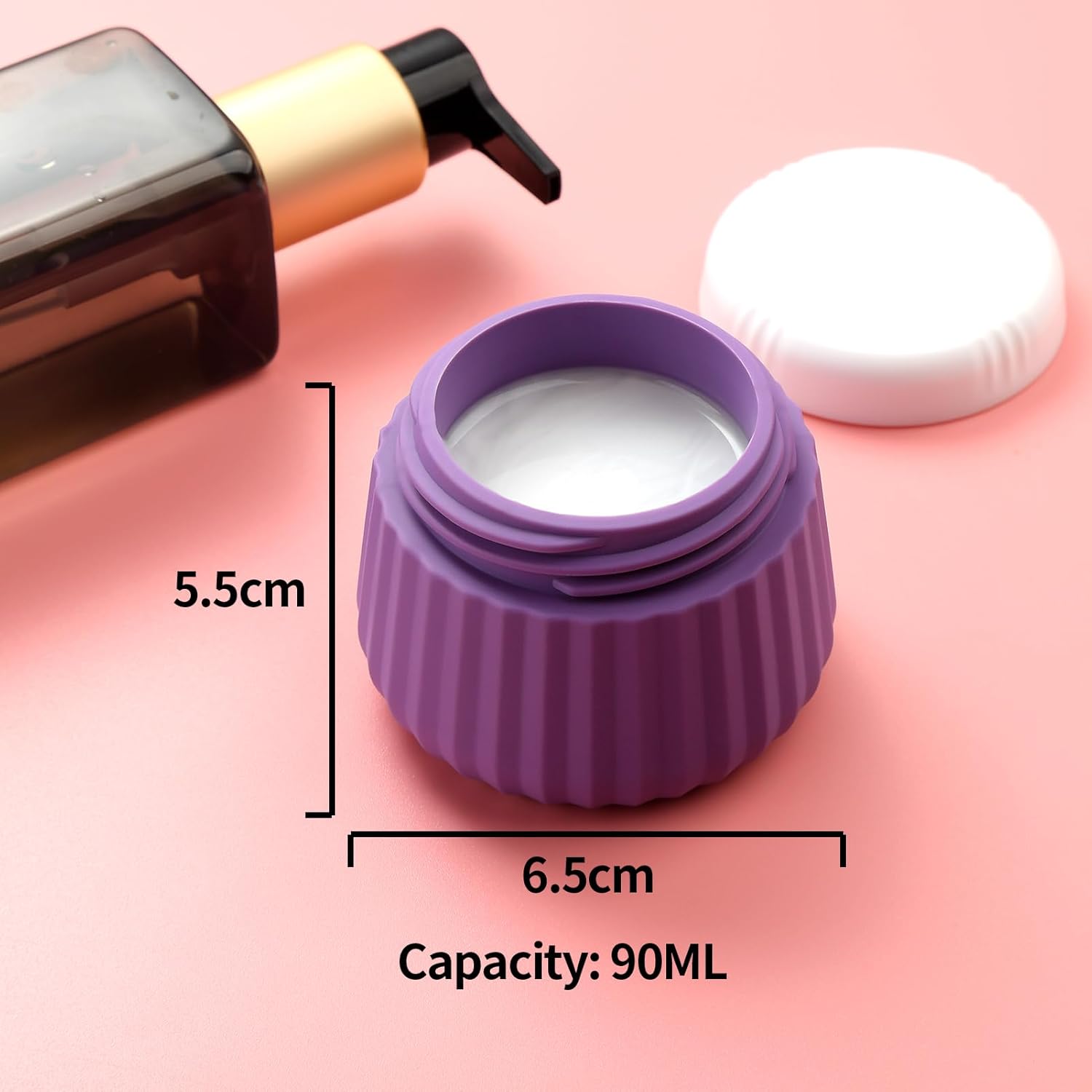 Travel Bottles 8 Pack, TSA Approved 3 oz Toiletries Containers, Leak Proof Silicone Squeezable Essentials Jars with Clear Bag