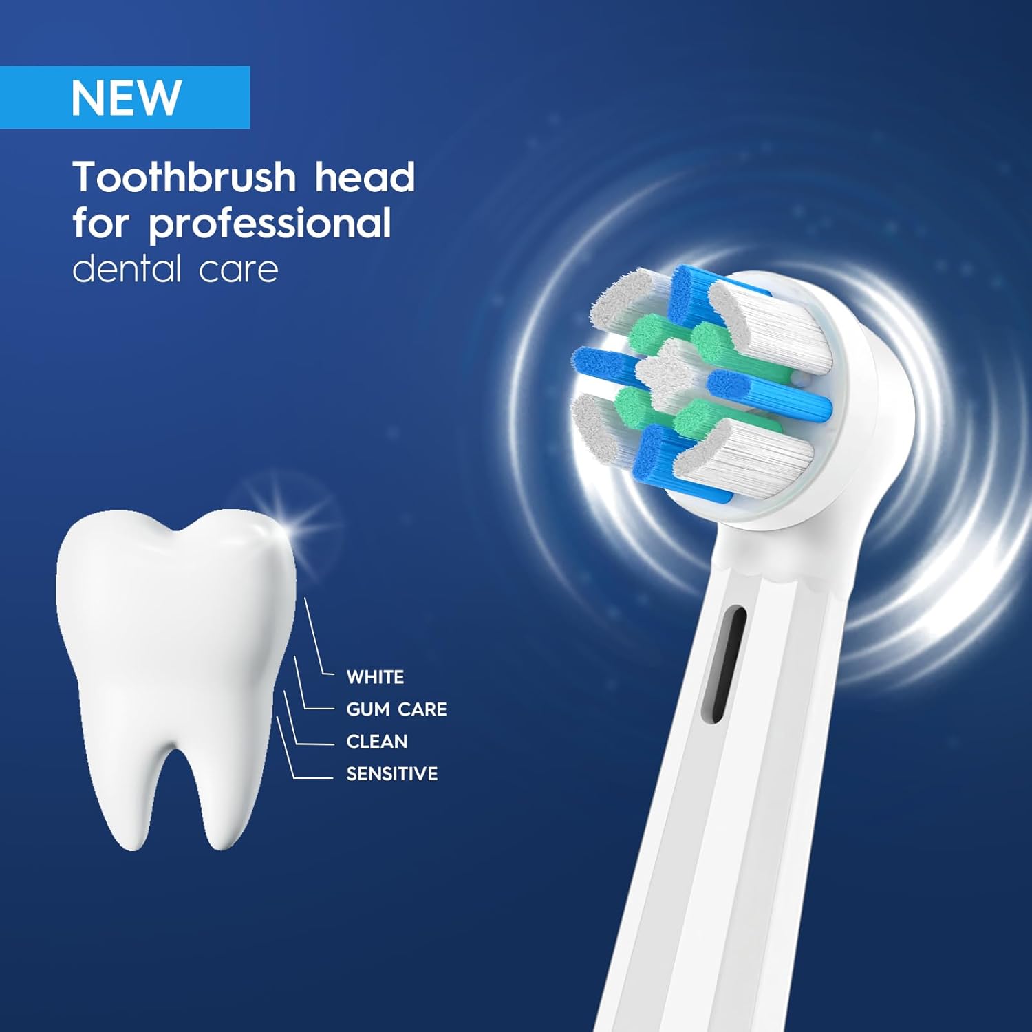 10 PCS IO Replacement Heads Compatible with Oral B IO 2/3/4/5/6/7/8/9/10/Deeep Clean Electric Toothbrush, Toothbrush Brush Heads Compatible with Oral B IO for Teeth Clean (White)