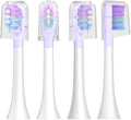 ASYH 4Pcs Replacement Toothbrush Heads Compatible with Philips Sonicare Snap-on Electric Toothbrushes, Medium Soft Brush Heads (Pruple)