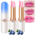 evpct 2Pcs Blueberry Tinted Lip Balms PH Lip Color Changing Lipstick Balm Stain Gift Set Queen for Women Girls Korean Mood Long Lasting Color Change Light Pink Lipstick Lip Tint Plumper Gloss