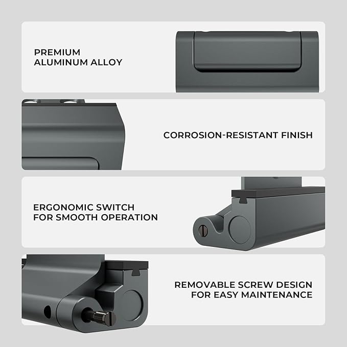 2Pack Home Security Door Reinforcement Lock Childproof, Door Locks for Kids Safety, Door Lock Latch Stopper for Front Door Inside Top of Door, Aluminum Construction Finish