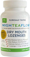 Sugar Free Dry Mouth Lozenges with Xylitol/Stevia, Light Mint, Clinically Tested by Dental Professionals, NO Artificial Flavors/Colors, NO Aspartame,and NO Titanium Dioxide