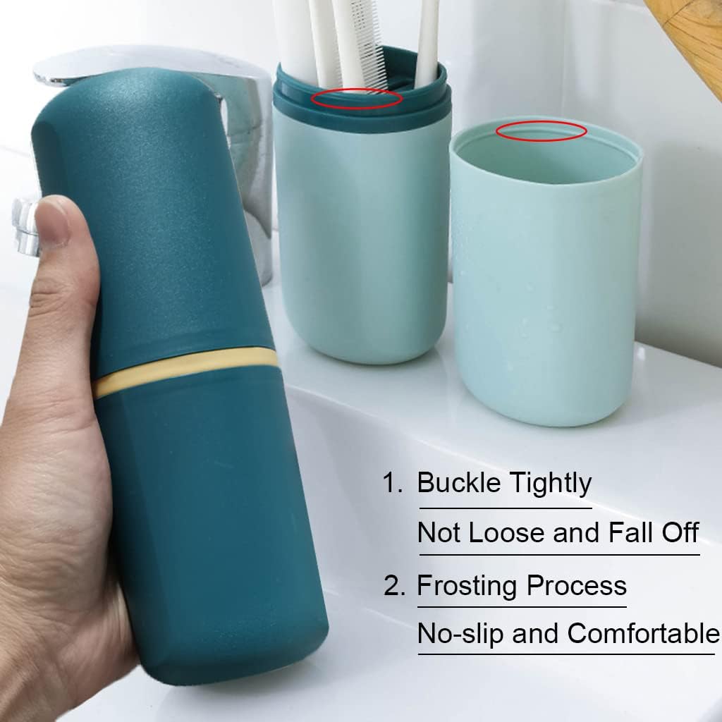 2 Pcs Travel Toothbrush Holder Plastic Toothbrush Travel Case Portable Toothbrush Holder for Travel Normal Toothbrush Electric Toothbrush Container for Traveling Business Camping Daily Uses