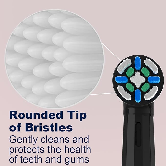 iO Replacement Heads Compatible with Oral B iO 2/3/4/5/6/7/8/9/10/Deep Clean Series Electric Toothbrush, Brush Heads Compatible with Oral B iO with Medium-Hard bristles Care Your Teeth (6 Black)