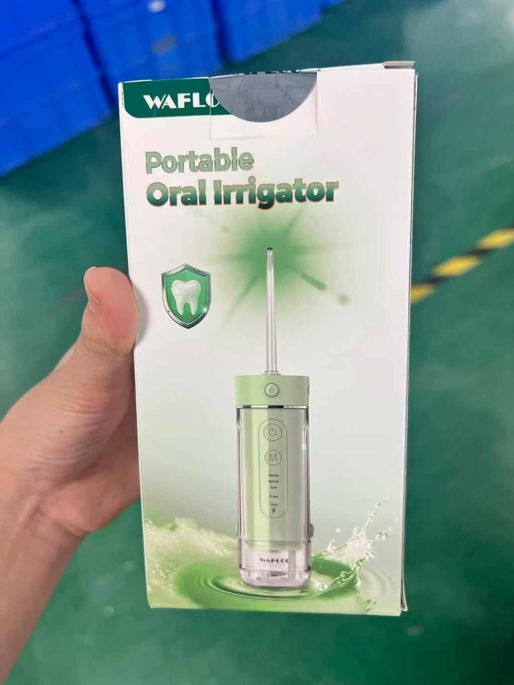 Water Flosser Travel Mini Cordless Portable: 5 Modes Water Dental Floss with Telescopic Water Tank, 4 Tips, IPX7 Waterproof (Green)