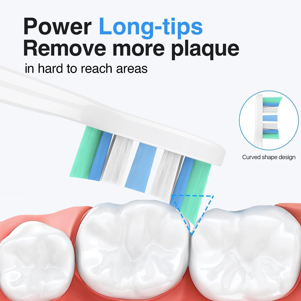 Electric Toothbrush Heads for Philips Sonicare Replacement Heads C1,C2,Replacement Brush Head Compatible with Phillips Sonicare Electric Toothbrushes, for Philips Sonic Care Brush,8 Pcs,4W+4B