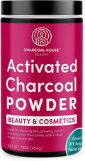 Charcoal House Activated Bamboo Charcoal Powder Food Grade - Beauty & Cosmetics - Use in Skin Care, Body Scrub, Facial Cleanser, Soap Making, Face Wash & Teeth- 11 oz