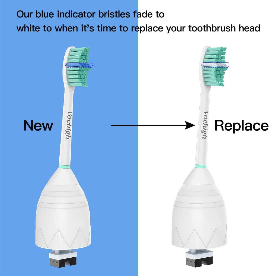 Replacement Toothbrush Heads Compatible with Philips-Sonicare: fits e-Series HX7022 CleanCare & Xtreme Screw-on Electric Brush Handles, 6 Pack