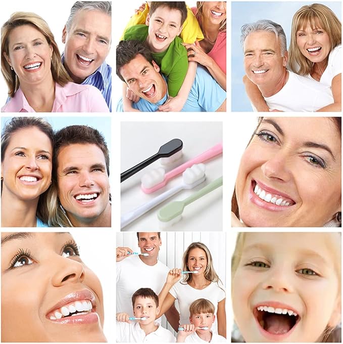 12PCS Extra Soft Toothbrush Adult Teen Manual Micro Nano Toothbrushes 20,000 Bristles for Sensitive Gums Fragile Teeth Oral Gum Recession