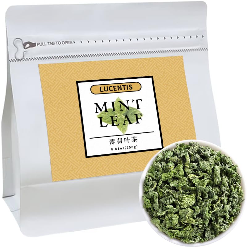 Mint Loose Leaf Tea 250g (8.8oz) – Refreshing Herbal Tea, Cooling Flavor, Caffeine-Free, 薄荷茶