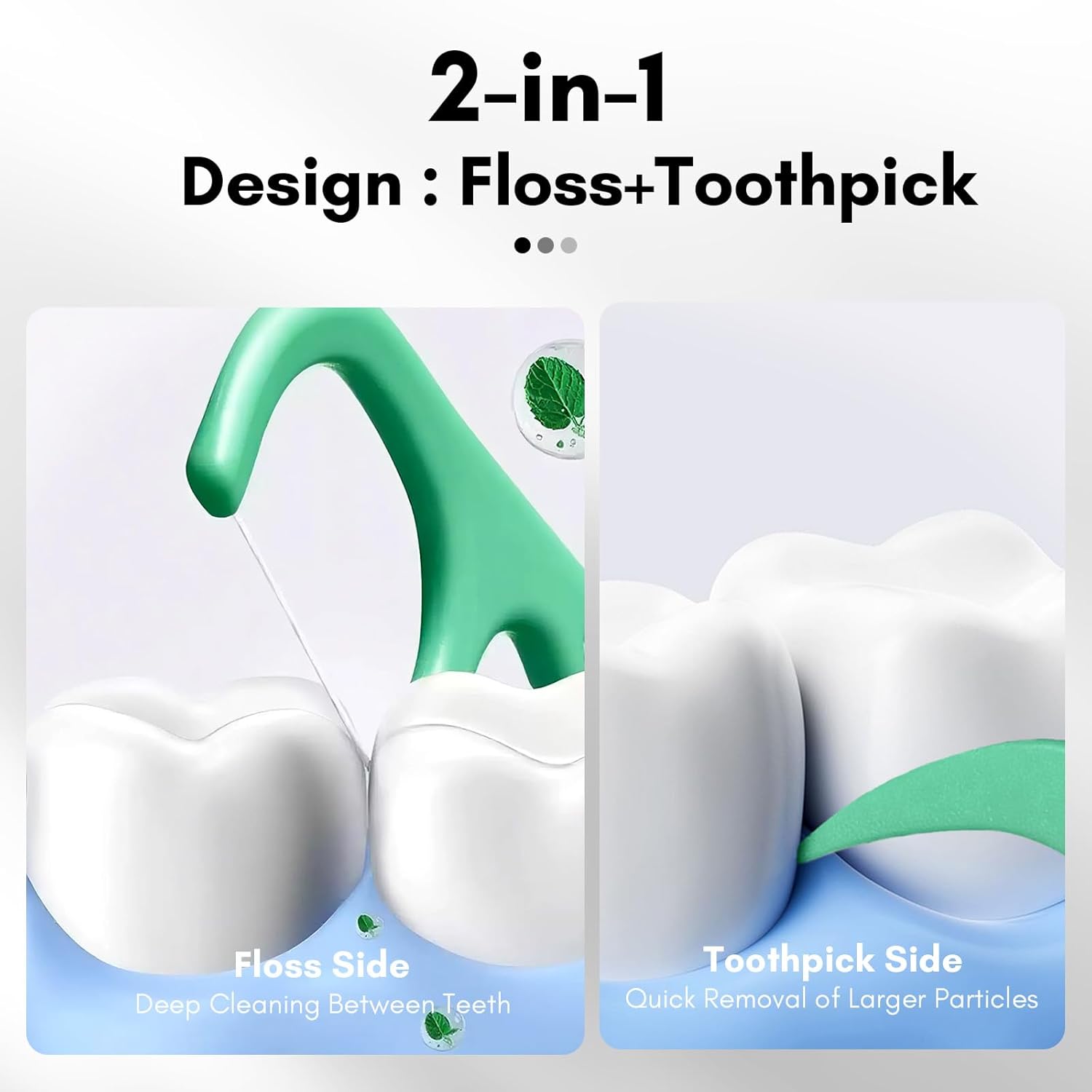 FAMILIFE Mint Floss Picks 90 Count Resealable Bag, Smooth Glide Dental Floss Picks for Adults & Kids, Durable Thread Flossers & Tooth Picks Flossers for Daily Floss and Fresh Breath Care