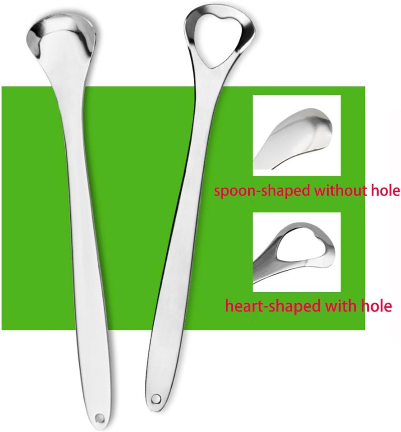 tooloflife 3 Packs Tongue Scraper Kit Stainless Steel Tongue Cleaner Tongue Brush for Reduce Bad Breath and Fresh Breath (Silver)