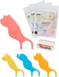 Piico Unflavored Kids Floss - No Fluoride Dual Line Dental Floss Picks - Fun Oral Care in Colorful Floss Sticks Design - Kids Flossers Prevent Tooth Decay & Gum Disease - 240 Count Zoo & Travel Case